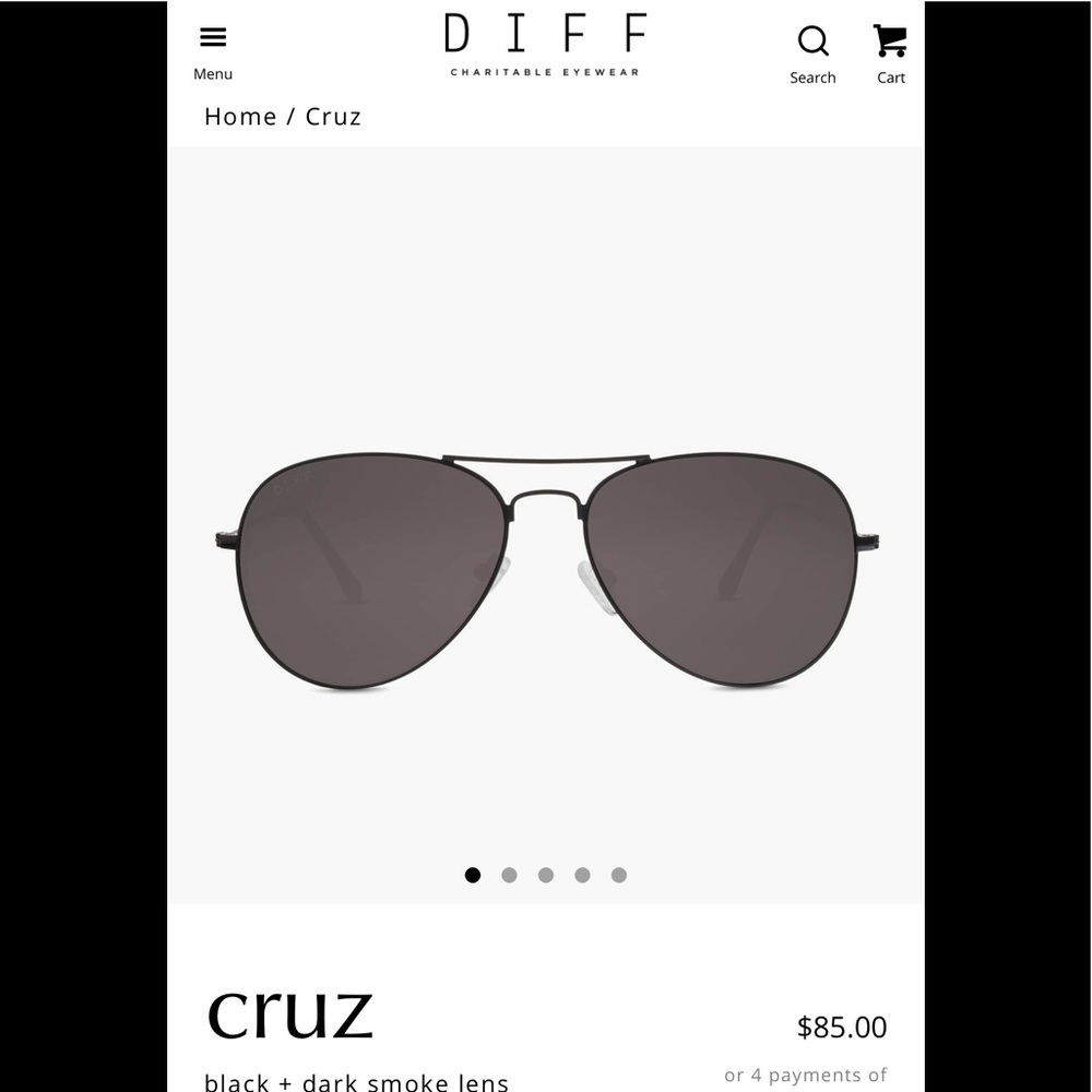 NWT Diff Eyewear Cruz